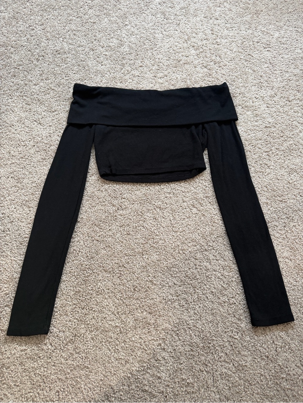 3/$25 Cropped Garage Fold over top Jet Black
